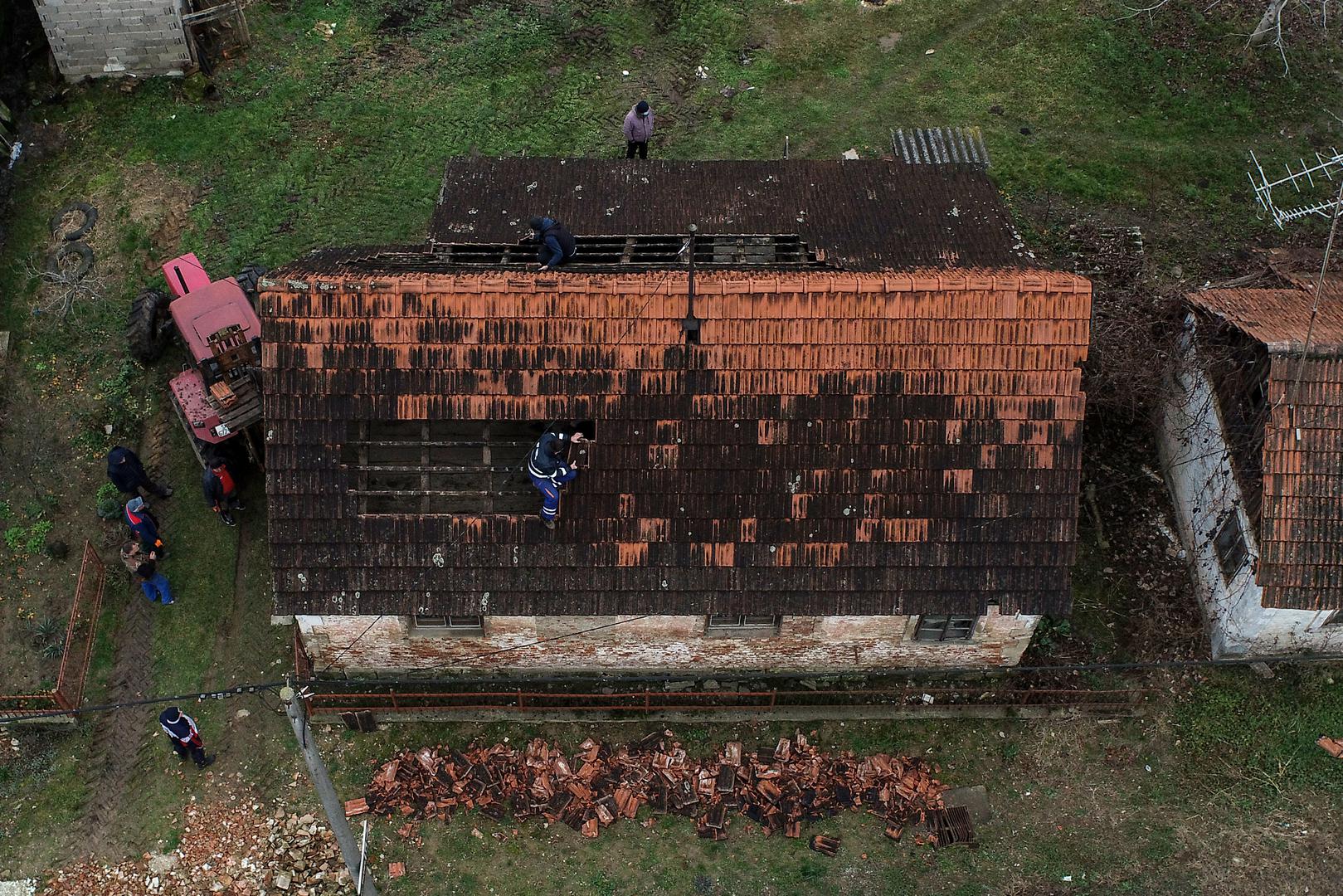 28.12.2020. Brest Pokupski - Pogled iz zraka na kuce koje su tesko stradale u potresu koji je jutros pogodio Sisak i Petrinju 

Photo: Igor Kralj/PIXSELL