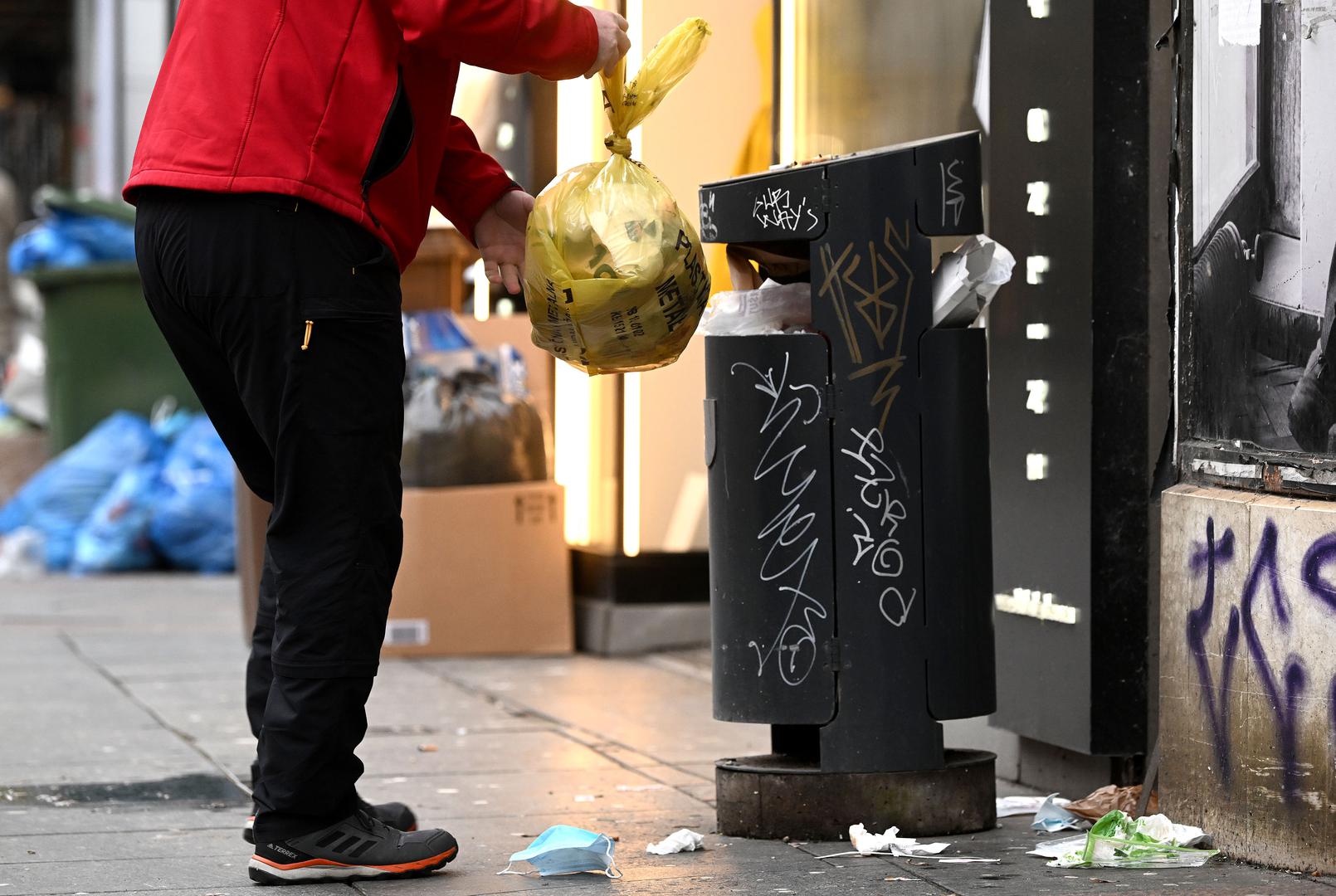 25.01.2022., Zagreb - Smece po gradu zbog strajka cistoce.  Photo: Marko Lukunic/PIXSELL