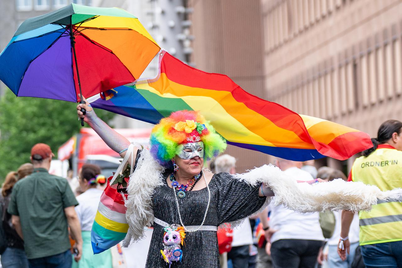 Christopher Street Day with street party and demonstration