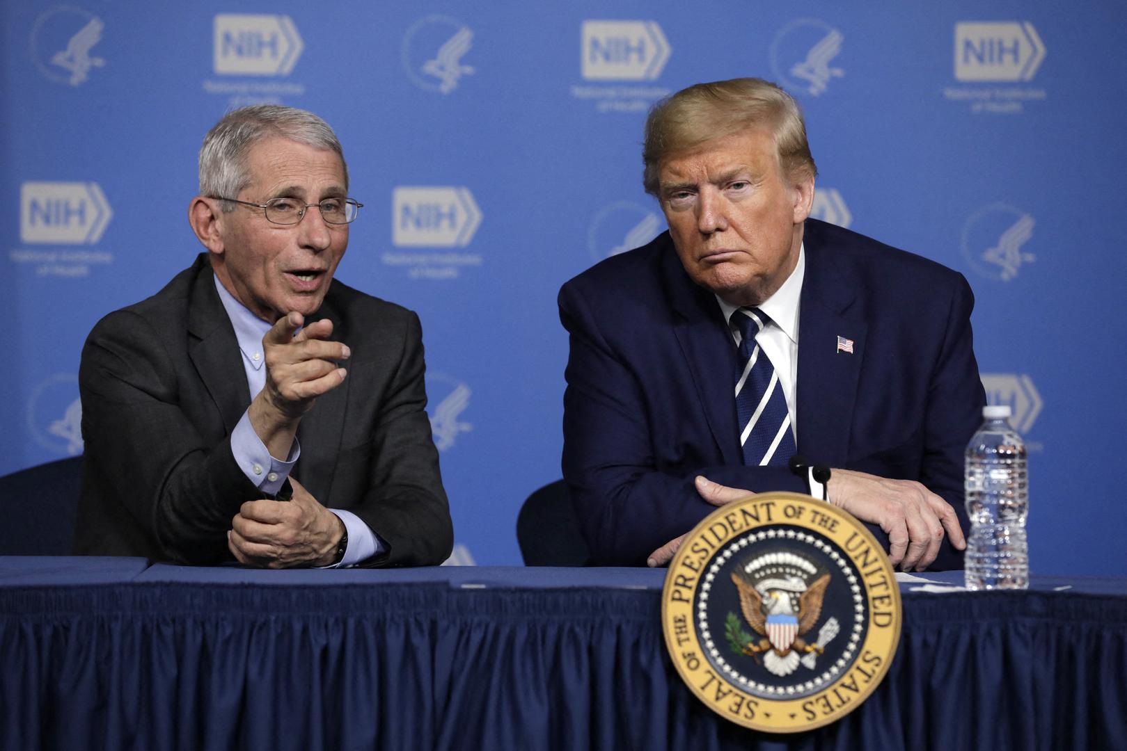 Trump Tweets He And Melania Test Positive For Covid-19 File photo dated march 3, 2020 of U.S. President Donald Trump (R) watches a video presentation next to Anthony Fauci, director of the National Institute of Allergy and Infectious Diseases, during a coronavirus roundtable briefing in Bethesda, Maryland. President Trump said early Friday that he and the first lady had tested positive for the coronavirus, throwing the nation’s leadership into uncertainty and escalating the crisis posed by a pandemic that has already killed more than 207,000 Americans and devastated the economy. In the presidential debate on Tuesday, Mr. Trump claimed that Dr. Fauci initially said “masks are not good — then he changed his mind.” And when former Vice President Joseph R. Biden Jr. said wearing masks could save tens of thousands of lives, Mr. Trump contended that “Dr. Fauci said the opposite.” Dr. Fauci, whose relationship with his boss has often seemed tenuous at best, took issue with his claims the day after the debate. Photo by Yuri Gripas/ABACAPRESS.COM Gripas Yuri/ABACA /PIXSELL