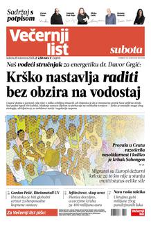Večernji list naslovnica