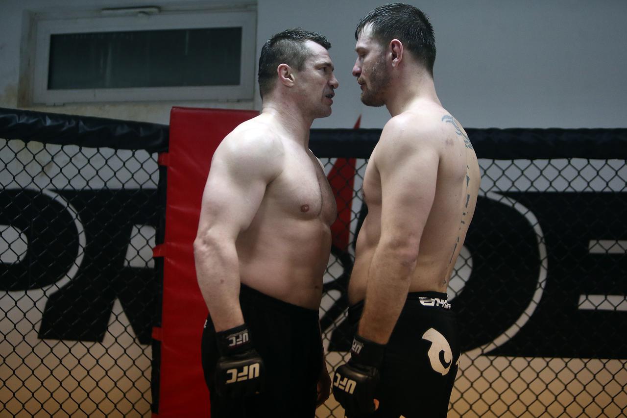 25.03.2015., Zagreb - Sparing trening Mirka Filipovica Cro Copa sa Stipom Miocicem u teretani koja se nalazi u kuci Mirka Filipovica. Photo: Dalibor Urukalovic/PIXSELL