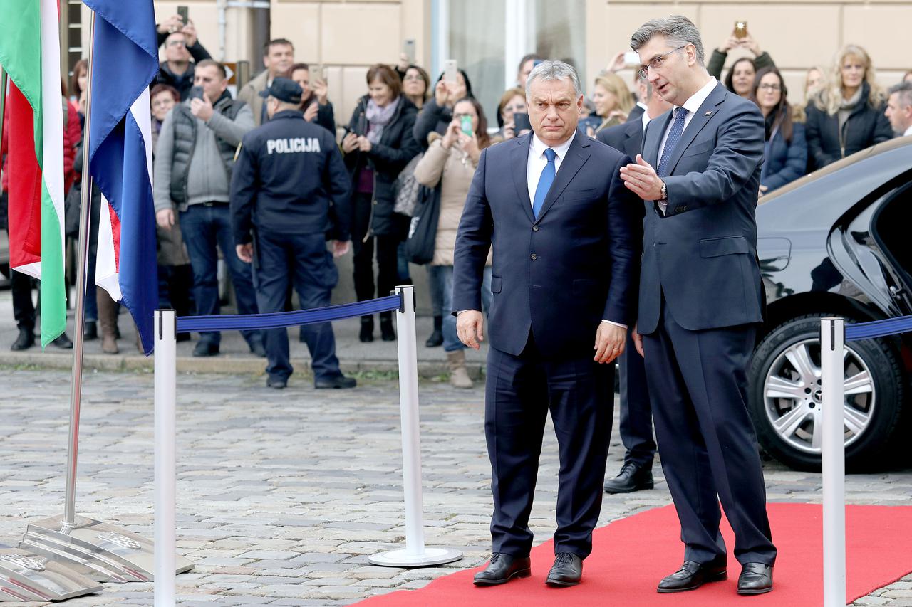 Zagreb: Andrej Plenković primio mađarskog predsjednika Vlade Viktora Orbana