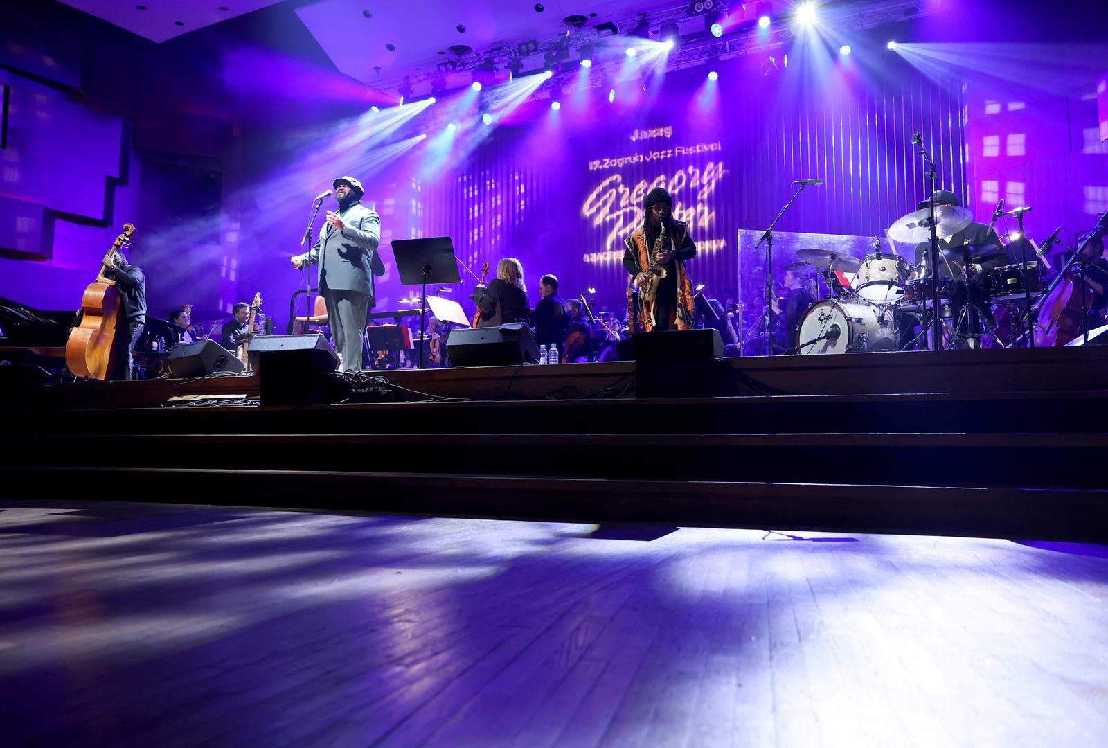 23.01.2026., Zagreb - Nagradjivani americki glazbenik Gregory Porter s bendom u pratnji Zagrebacke filharmonije nastupio  u KD Vatroslav Lisinski povodom otvaranja 17. Zagreb Jazz Festivala.   Photo: Emica Elvedji/PIXSELL