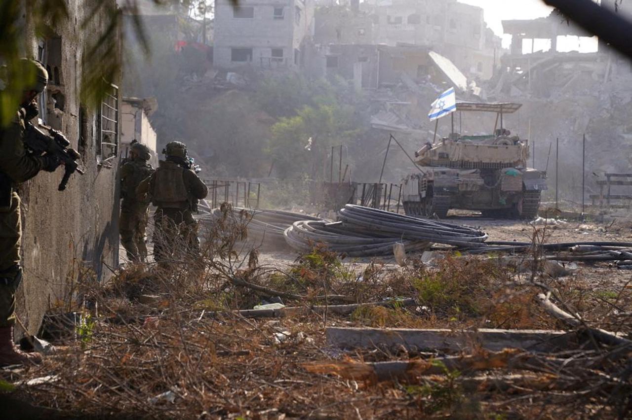 Israeli army handout image shows ground operation in location given as Gaza