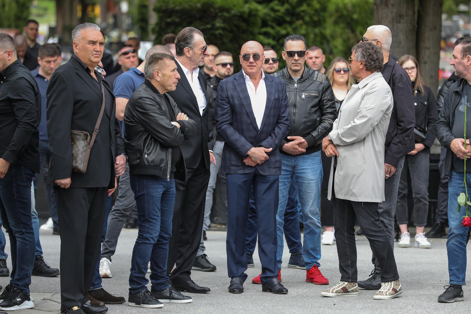 28.04.2023., Zagreb - Pogreb Tomislava Sablje, koji je ubijen u nocnom klubu "Ritz", odrzan je na groblju Markovo Polje. Optuzenik iz Uskokove akcije Tebra Tomislav Sabljo ubijen je hicima iz vatrenog oruzja u nakon fizickog sukoba vise osoba.   Photo: Jurica Galoic/PIXSELL