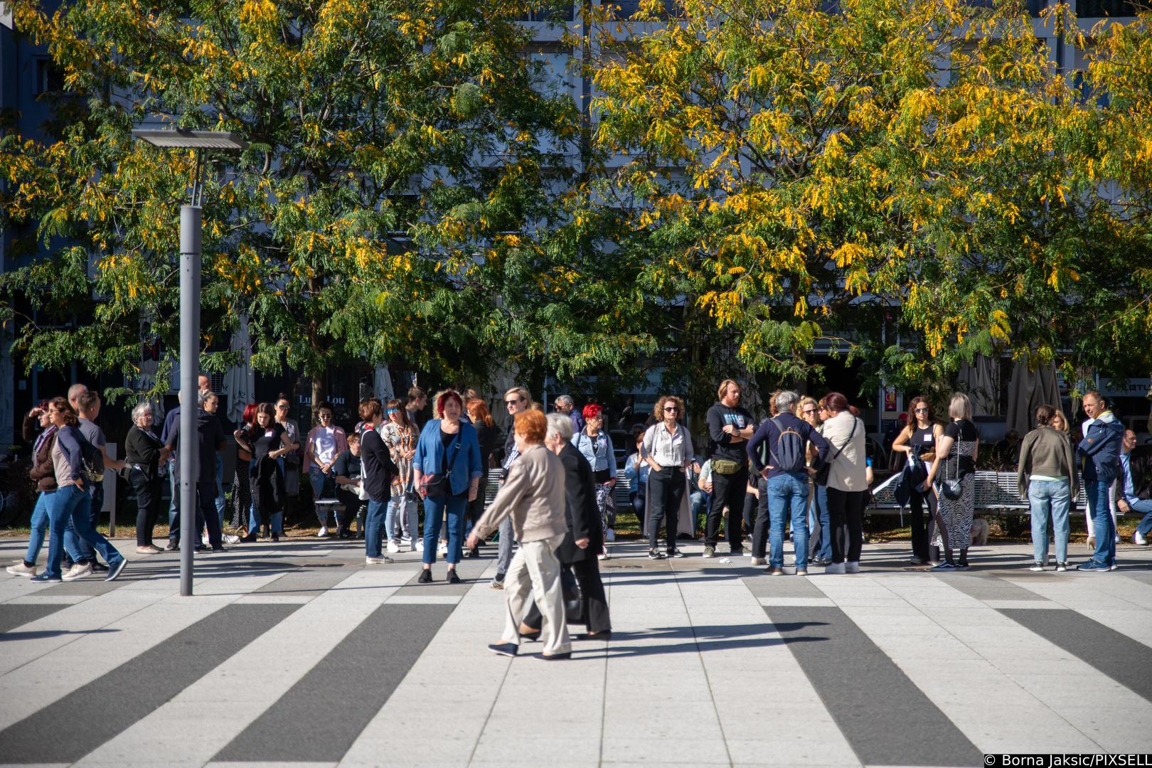 07.10.2022., Osijek - Odrzano mirno okupljanje pod nazivom "Sigurnost i povjerenje" na koje su pozvane sve gradjanke i gradjani Osijeka, kao i citave Osjecko-baranjske te okolnih zupanija. Ovaj skup je reakcija na ubojstvo studentice Mihaele Berak (21) koju je u Osijeku 20. rujna ubio policajac Marko Smazil (28). Photo: Borna Jaksic/PIXSELL