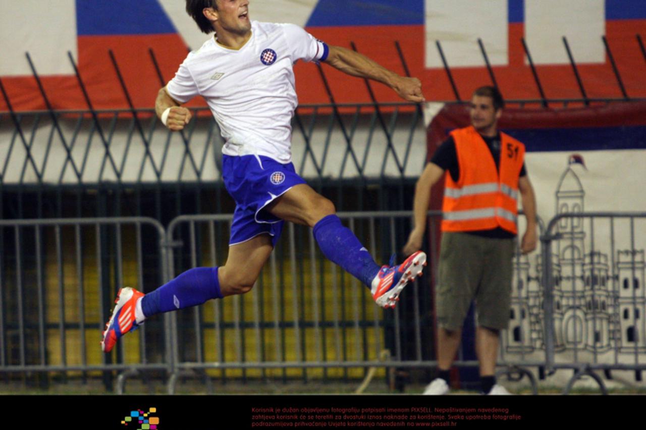 '19.07.2012., Poljud, Split - Europska liga, 2. pretkolo, Hajduk - Skonto. Ante Vukusic slavi postignuti pogodak.  Photo: Ivana Ivanovic/PIXSELL'