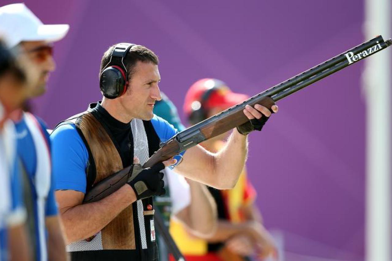 '06.08.2012., Engleska, London - Ljetne Olimpijske igre London 2012. Giovanni Cernogoraz osvojio zlatnu medalju u trapu. Photo: Igor Kralj/PIXSELL'