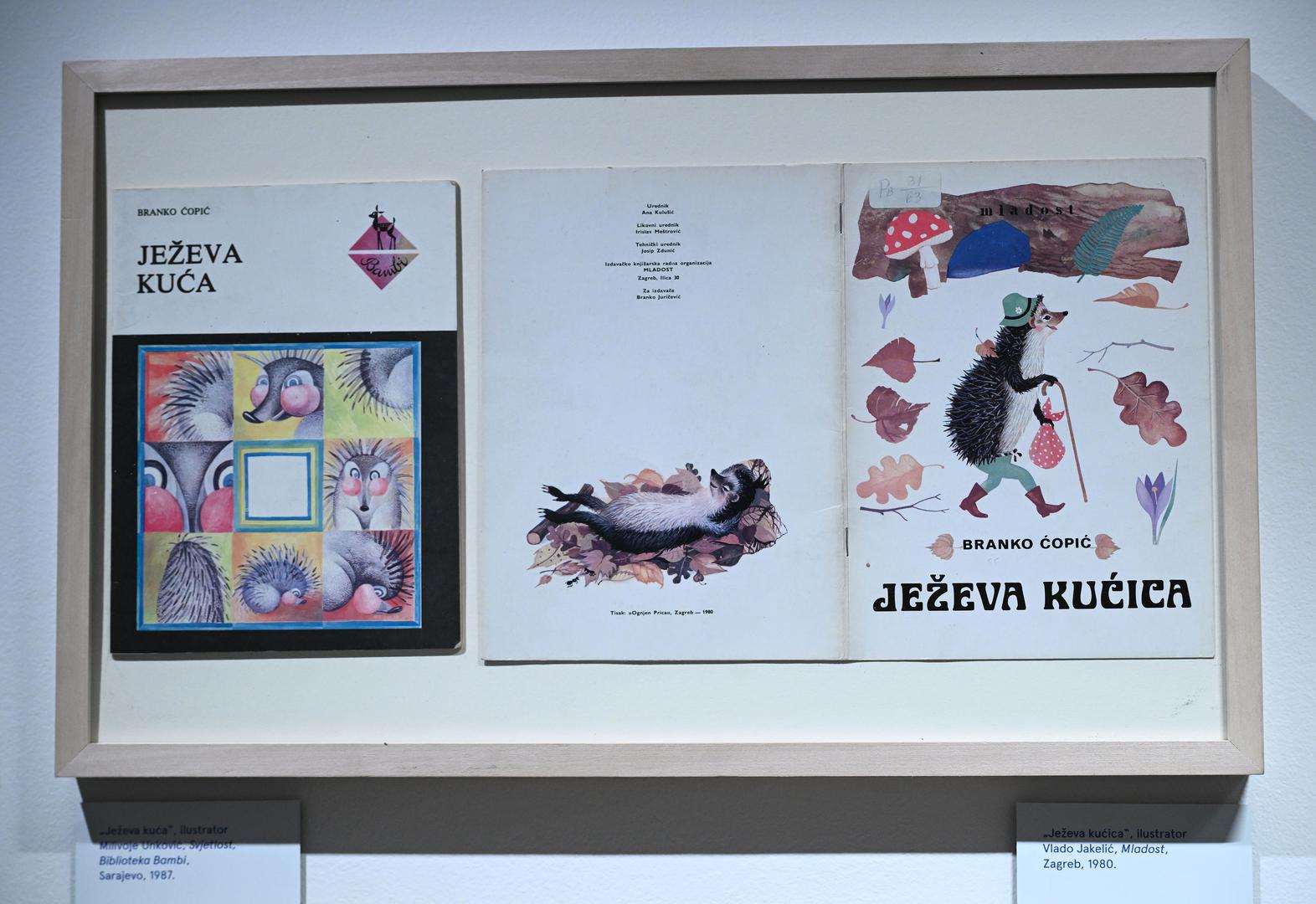 Izložbu, koju je u Beogradu posjetilo više od 150.000 posjetitelja, u Zagrebu su organizirali zagrebačko Srpsko kulturno društvo "Prosvjeta" i Muzej Jugoslavije iz Beograda, a na izložbi je i originalan rukopis Ježeve kućice