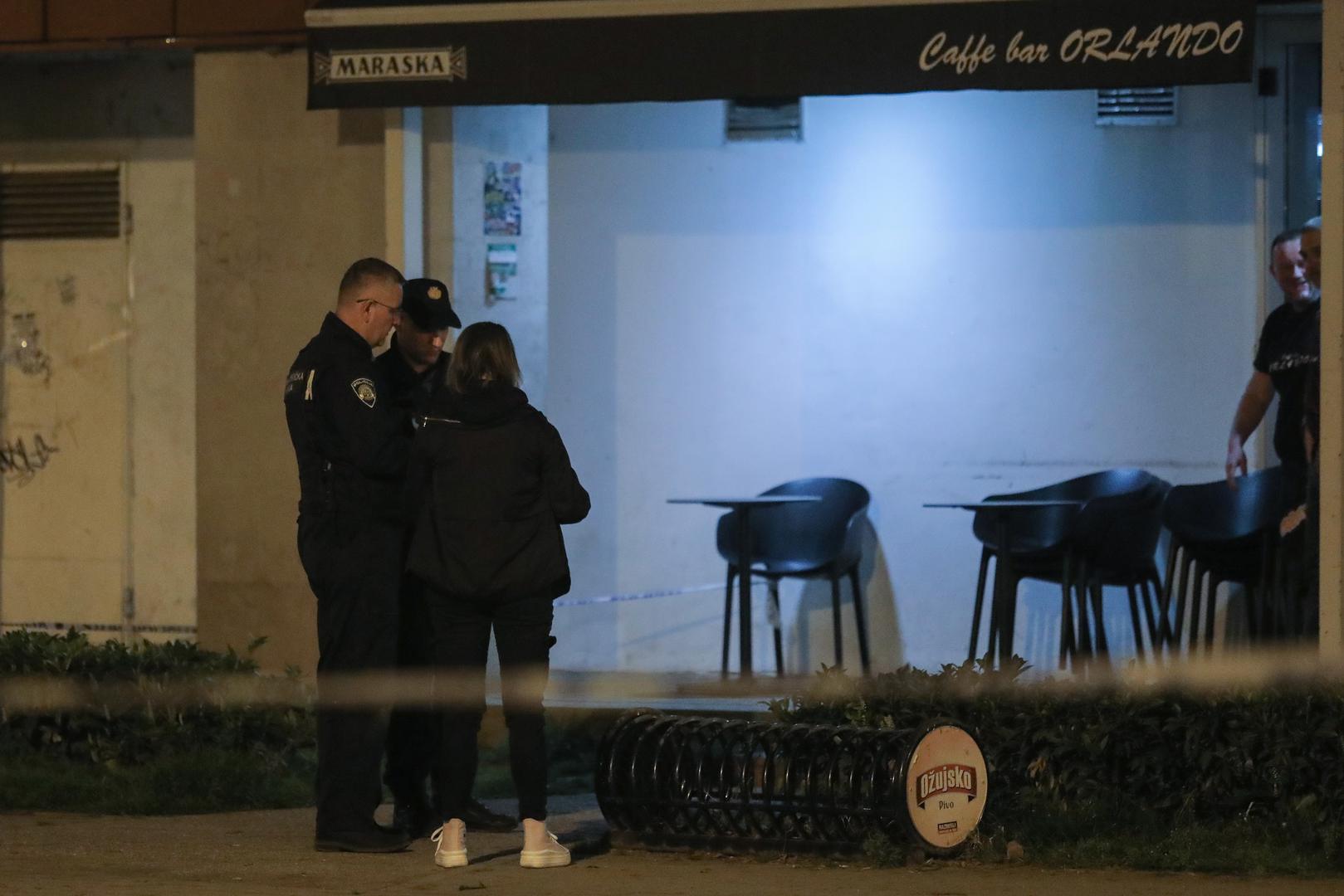 21.03.2023., Zagreb - U Ulici Bozidara Magovca, pred kaficem Orlando, dvojca muskaraca sukobila se na ulici pri cemu je jedan ranjen vatrenim oruzjem. Photo: Tomislav Miletic/PIXSELL