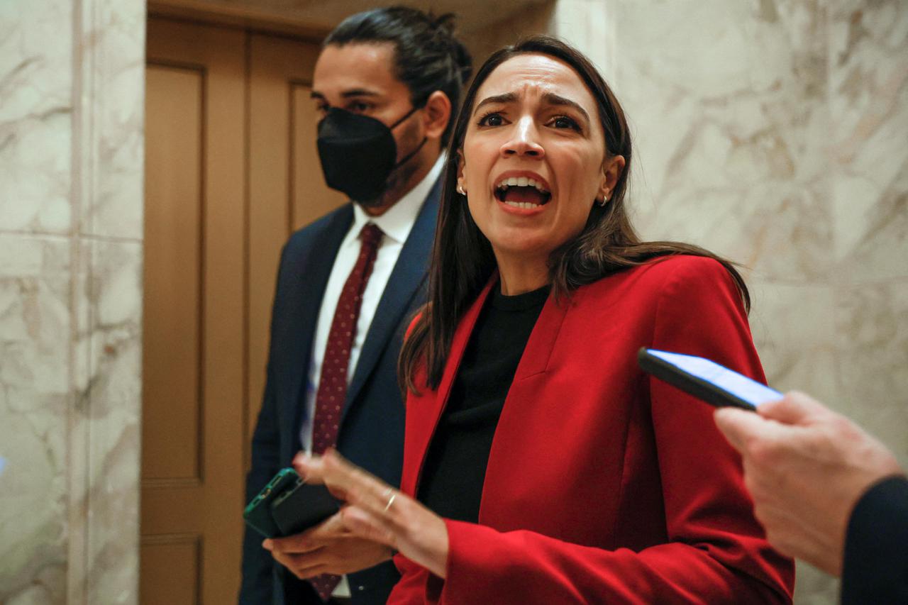 U.S. Representative Alexandria Ocasio-Cortez on Capitol Hill in Washington