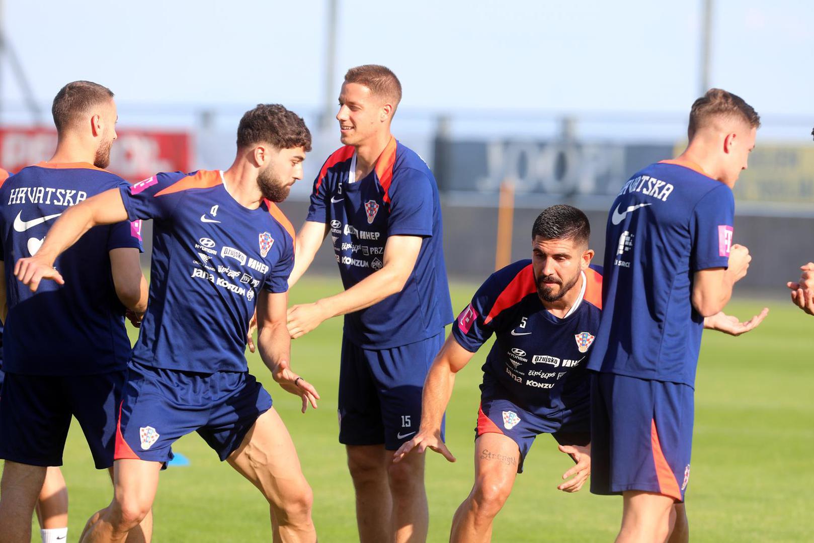 06.06.2024., Rijeka - Trening Hrvatske nogometne reprezentacije na pomocnom terenu stadiona na Rujevici. Photo: Goran Kovacic/PIXSELL