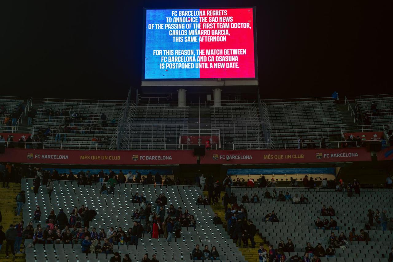 (SP)SPAIN-BARCELONA-FOOTBALL-LALIGA-MATCH BETWEEN FC BARCELONA AND CA OSASUNA SUSPENDED