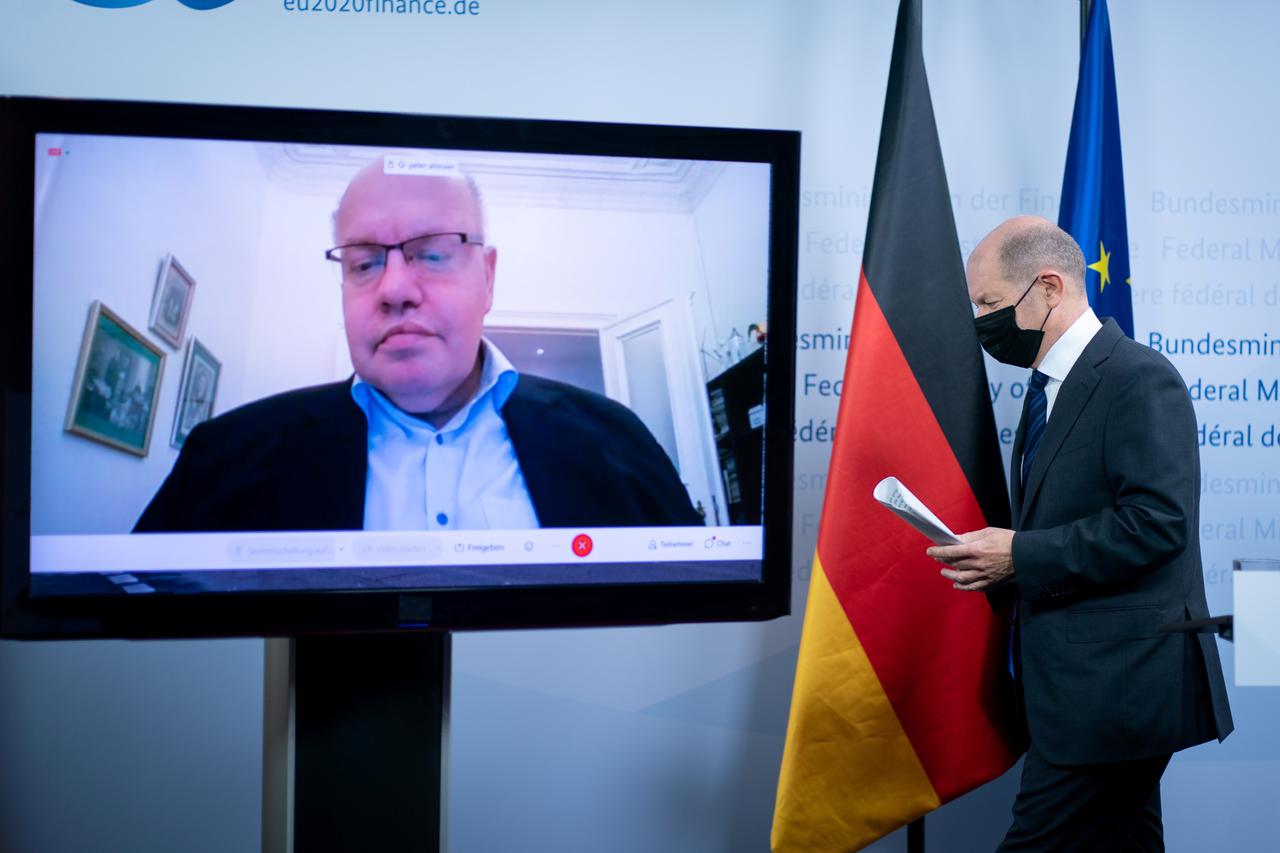 Virtual news conference of German Economic and Finance Ministers in Berlin