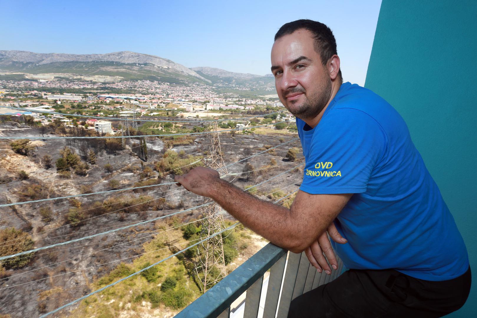 Željan Popadić vatrogasac u DVD Žrnovica jučer je prevezen u bolnicu zbog opće iscrpljenosti u akciji gašenja požara