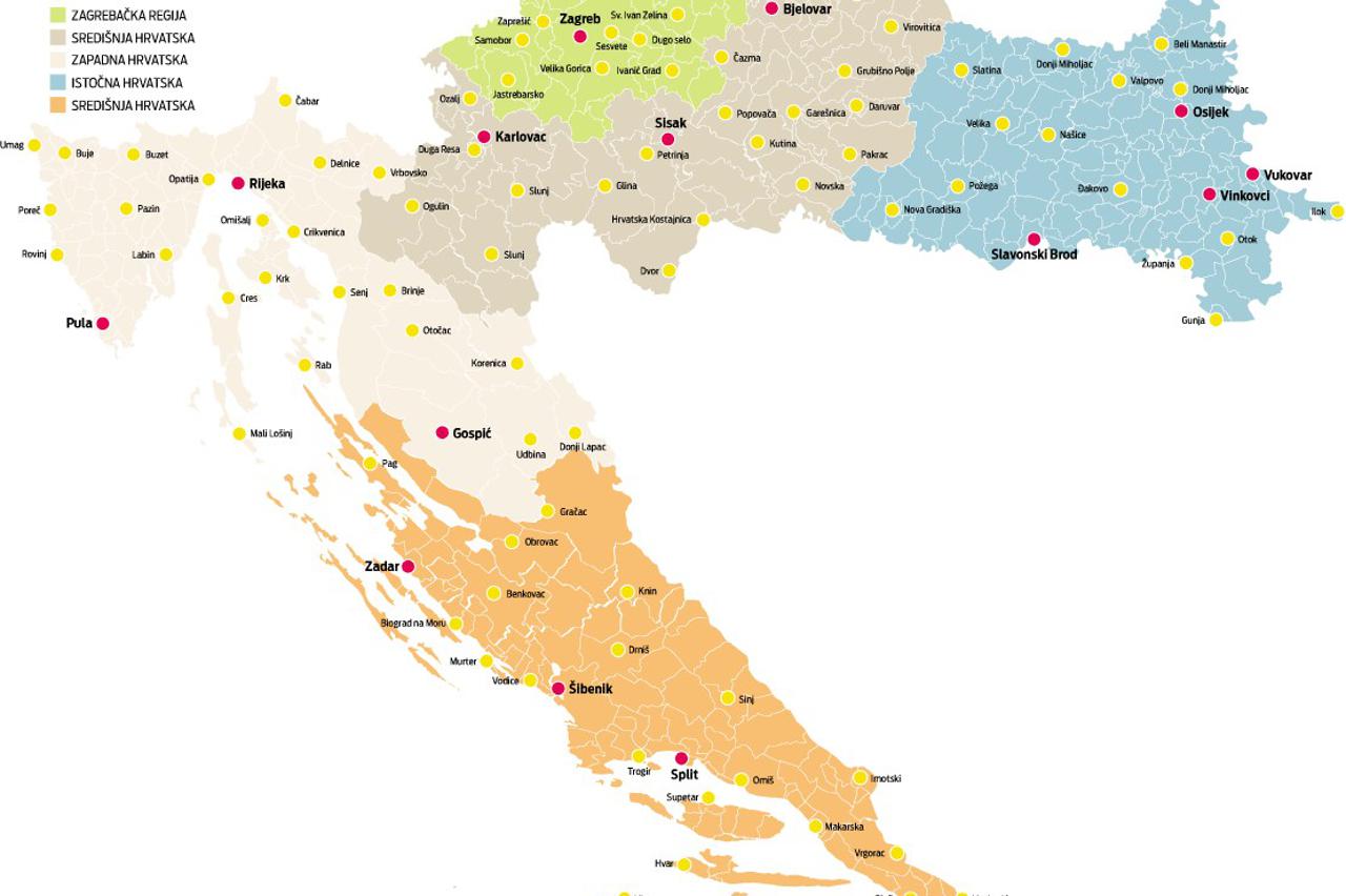 Hrvatska,karta