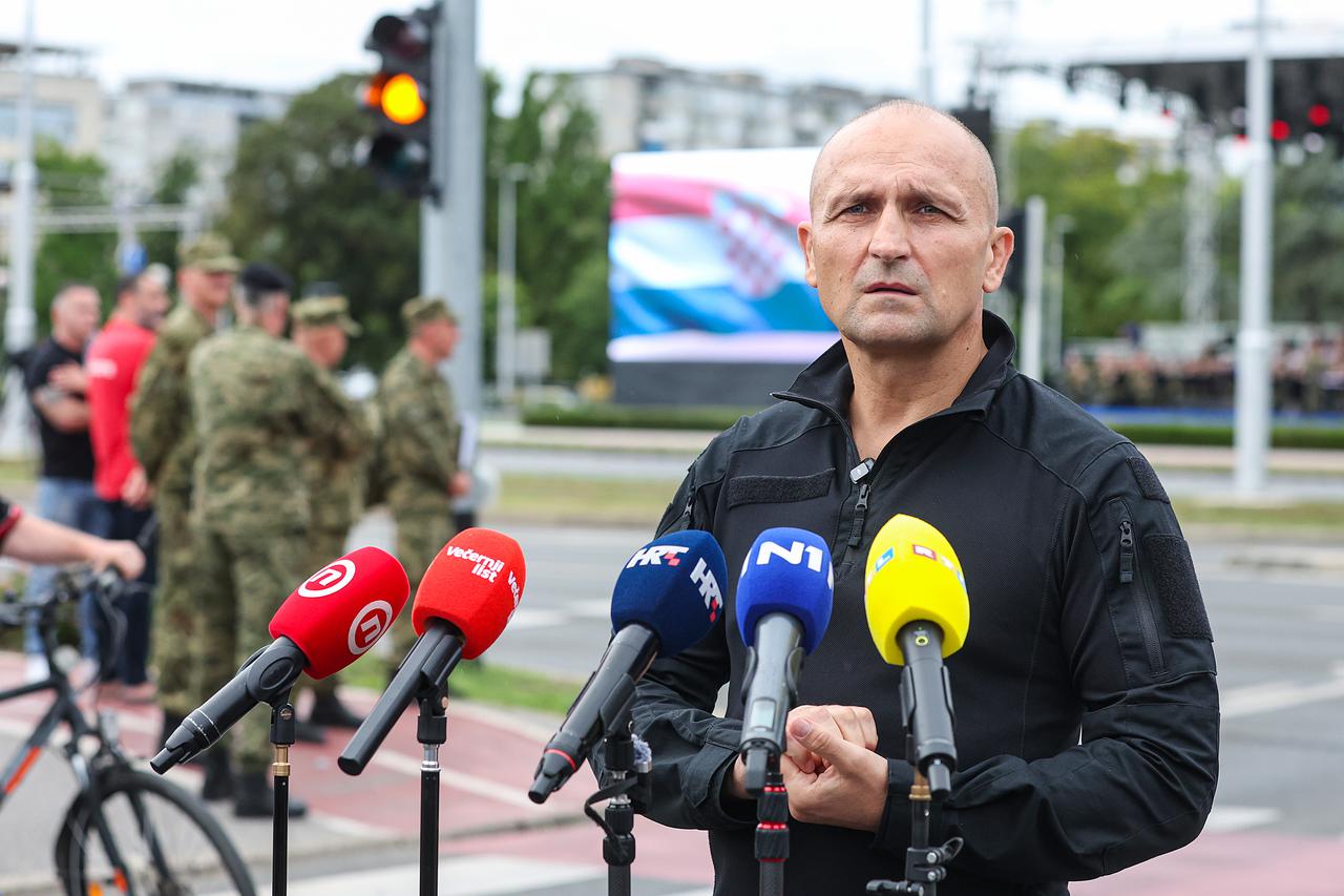 Zagreb: Izjava Ivana Anušića na generalnoj probi svečanog vojnog mimohoda
