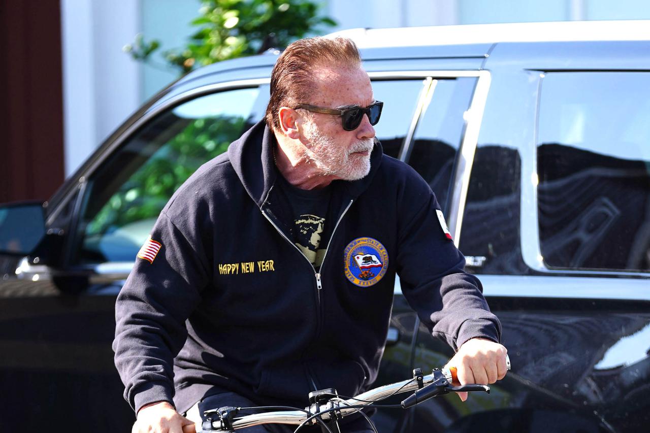 Arnold Schwarzenegger is seen in Los Angeles