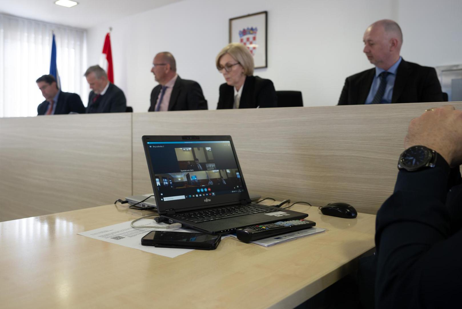 19.03.2025., Zagreb - Na Visokom kaznenom sudu odrzana je Sjednica vijeca o zalbama, Filip Zavadlav, kazneno djelo ubojstva, kazneno djelo dovodjenja u opasnost zivota i imovine opceopasnom radnjom i sredstvom i kazneno djelo nedozvoljenog posjedovanja, izrade i nabavljanja oruzja i eksplozivnih tvari. Zorislav Kaleb, Marijan Bitanga, Tomislav Jurisa, Sanda Jankovic, Leon Kovacic. Photo: Davor Puklavec/PIXSELL