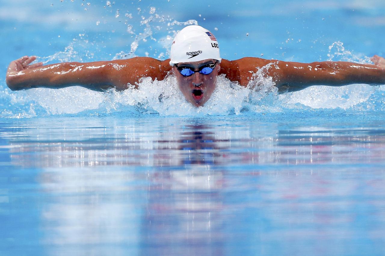 Ryan Lochte of the U.S. competes in men's 200m individual medley heats during the World Swimming Championships at the Sant Jordi arena in Barcelona July 31, 2013. REUTERS/Albert Gea (SPAIN  - Tags: SPORT SWIMMING TPX IMAGES OF THE DAY)    Picture Supplied