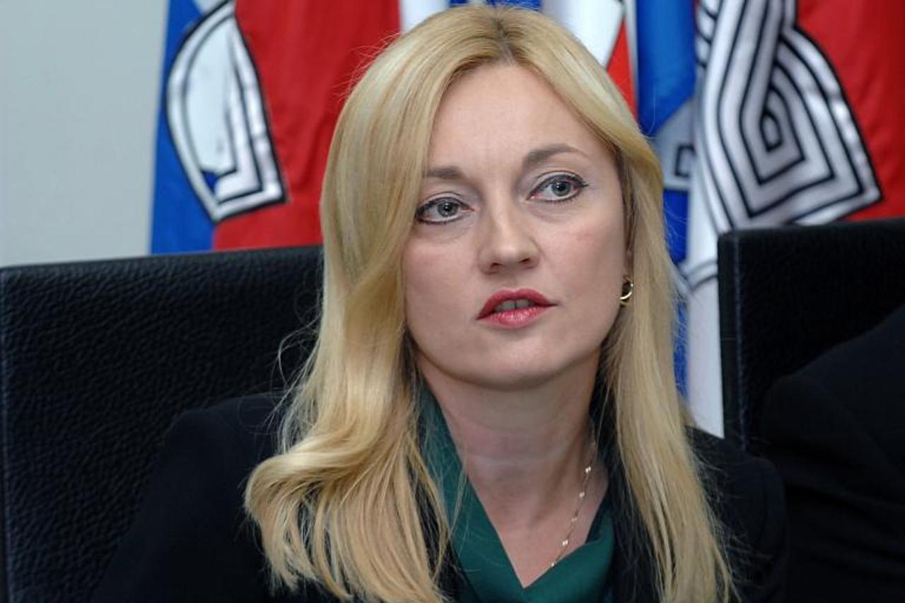 '11.10.2012., Sisak - Predsjednica Zupanijske organizacije HSS-a Marijana Petir i predsjednik Zupanijskog vijeca HSP dr.Ante Starcevic dr.Tomislav Dujmenovic potpisali su Sporazum o politickoj suradnj