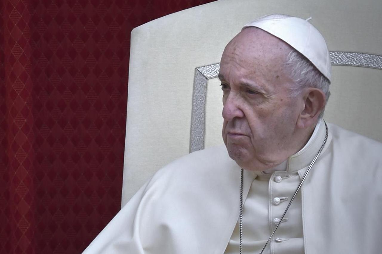 Pope Francis during of a weekly general audience in Vatican