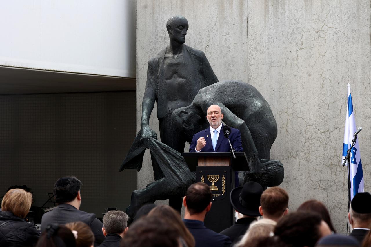 Event to mark the Israeli Holocaust Remembrance Day at Sachsenhausen former Nazi concentration camp outside Berlin