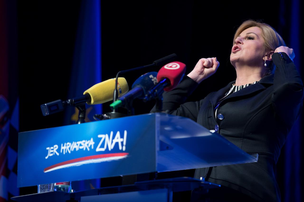 Kolinda Grabar Kitarović održala je predizborni skup u Rijeci