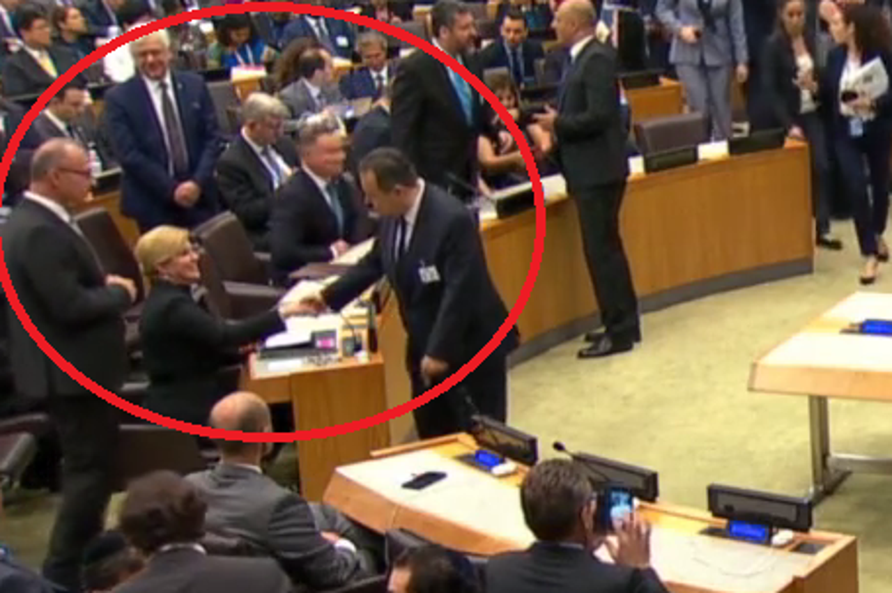 Susret Kolinde Grabar-Kitarović i Ivice Dačića u sjedištu Ujedinjenih naroda