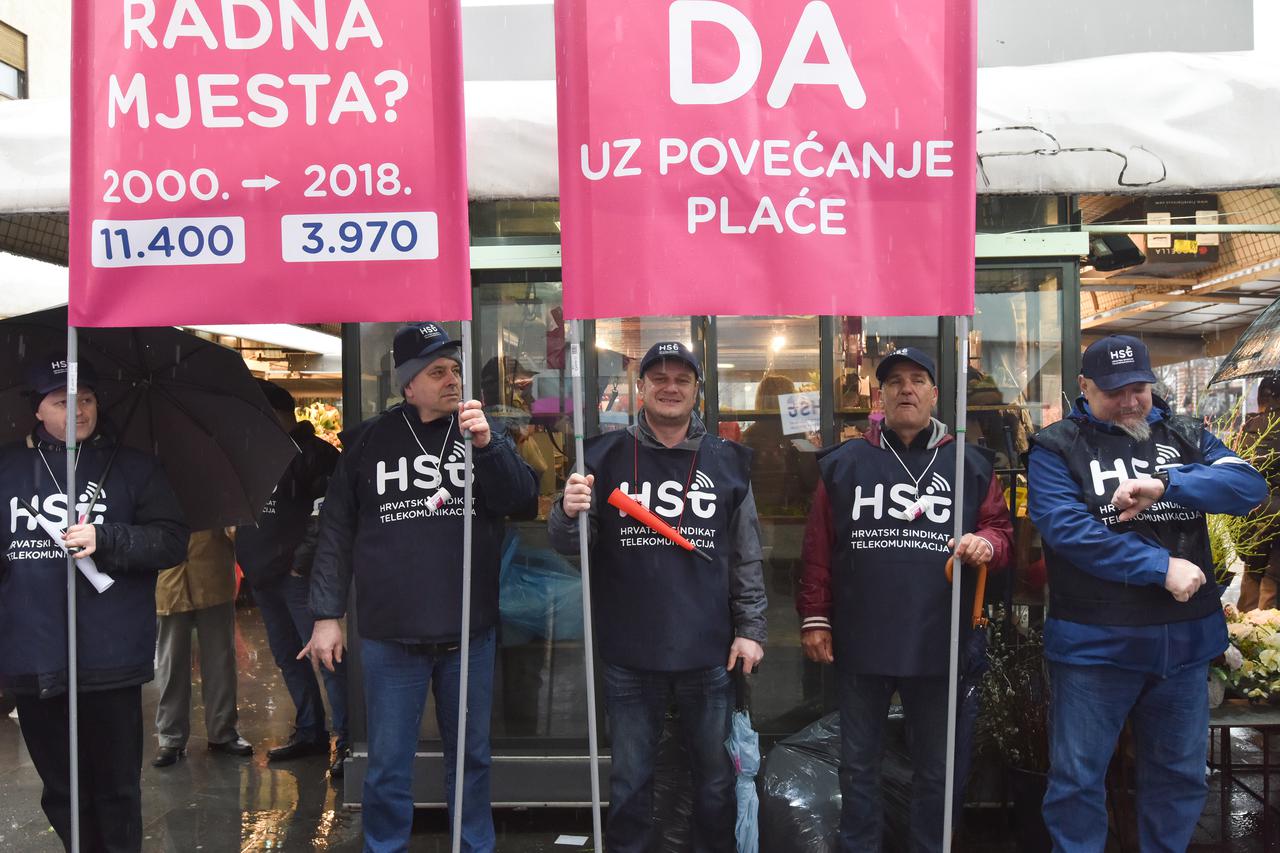 Prosvjed protiv društvene neodgovornosti Uprave Hrvatskog Telekoma