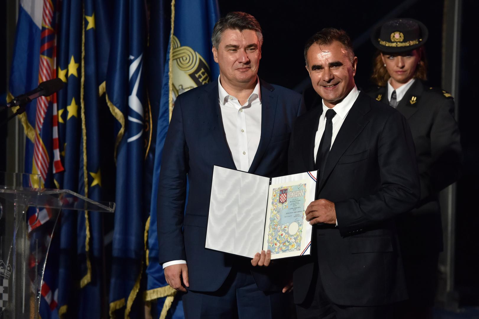 04.08.2020., Knin - Predsjednik RH Zoran Milanovic na kninskoj tvrdjavi odlikovao generale iz Vojno-redarstvene akcije Oluja.Photo: Hrvoje Jelavic/PIXSELL