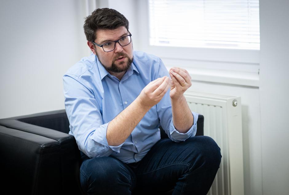 Zagreb: Predsjednik SDP-a Peđa Grbin
