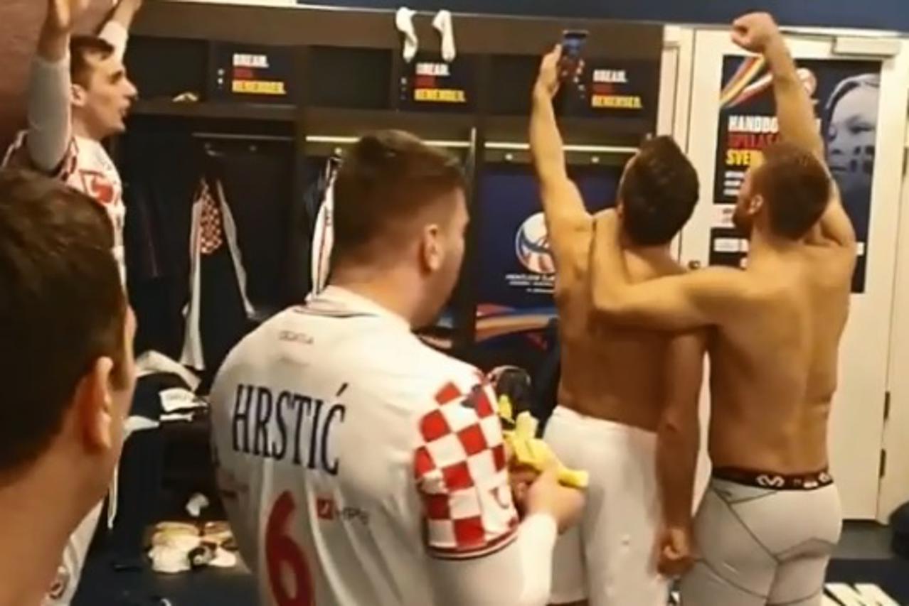 Hrvatski rukometaši u svlačionici