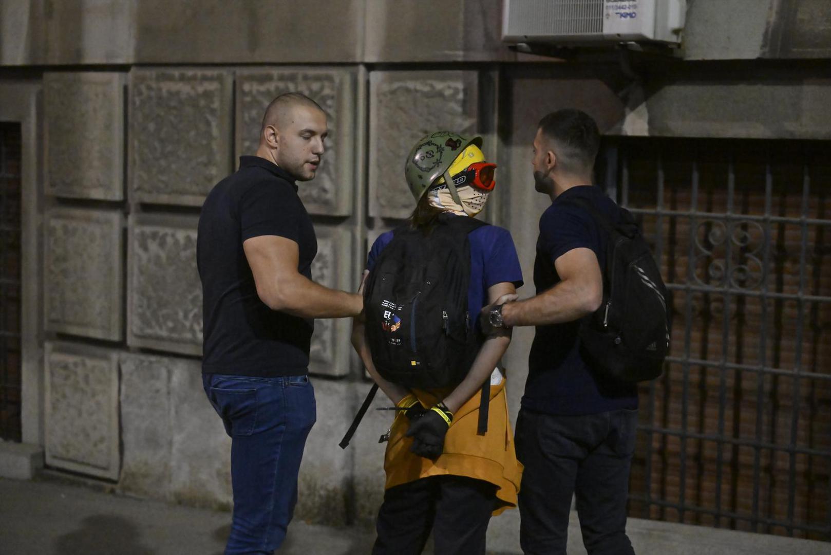 14, August, 2025, Beograd - Protest of citizens and students in down town of Belgrade. Confrontation with the police. Photo: M. M./ATAImages14, avgust, 2025, Beograd - Protest gradjana i studenata u Beogradu. Sukob sa policijom. Photo: M. M./ATAImages Photo: M.M./ATAImages/PIXSELL