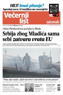 Večernji list naslovnica