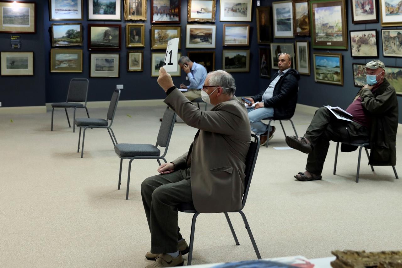 Reopening of the Anderson and Garland auction house, amid the coronavirus disease (COVID-19) outbreak, in Newcastle