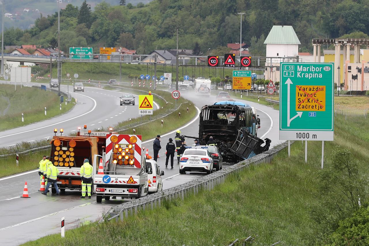 Kod Svetog Križa gorio autobus