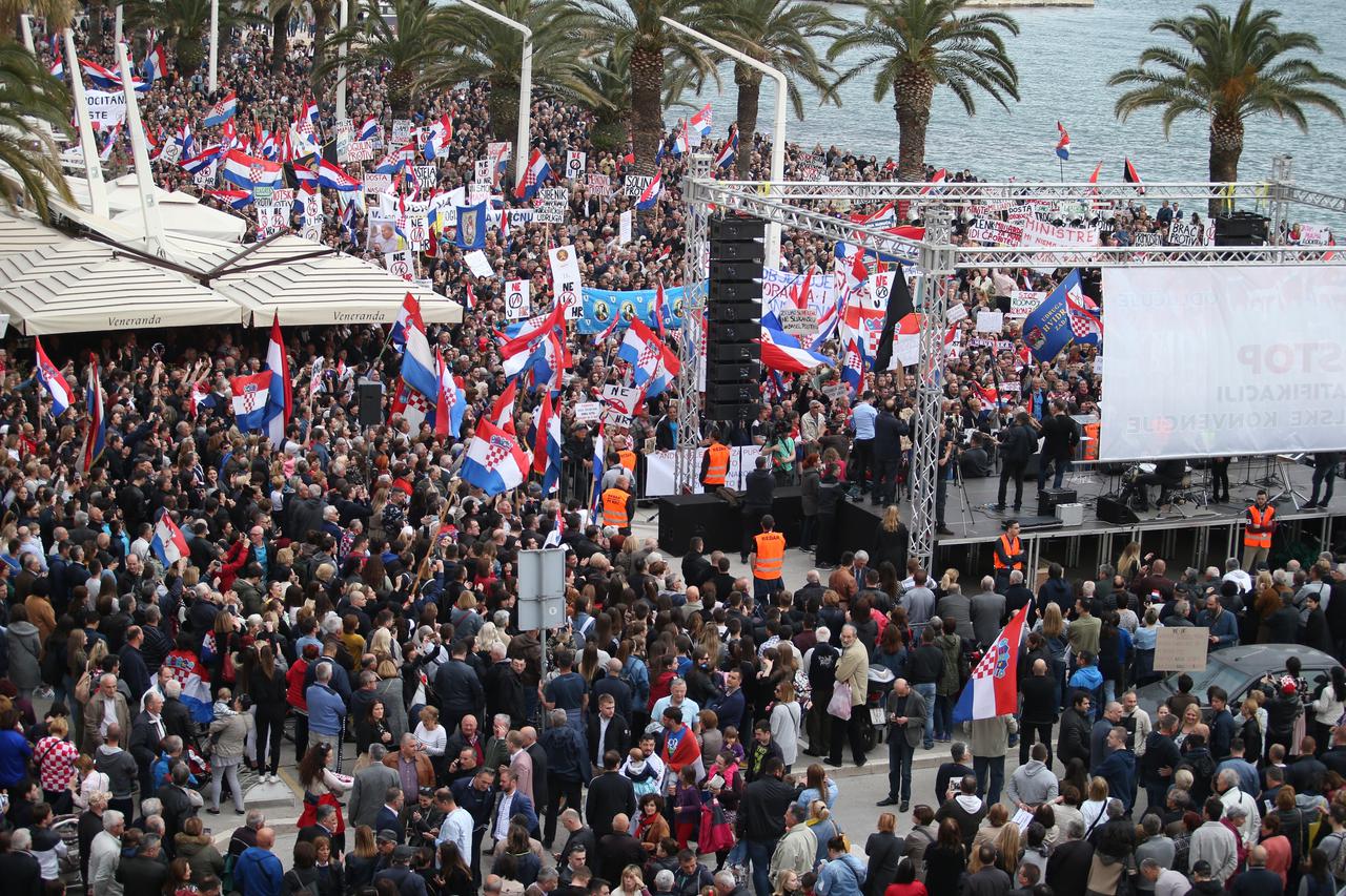 Split - prosvjed protiv konvencije