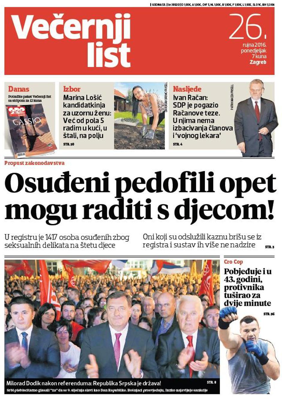 Naslovnica 26.9.