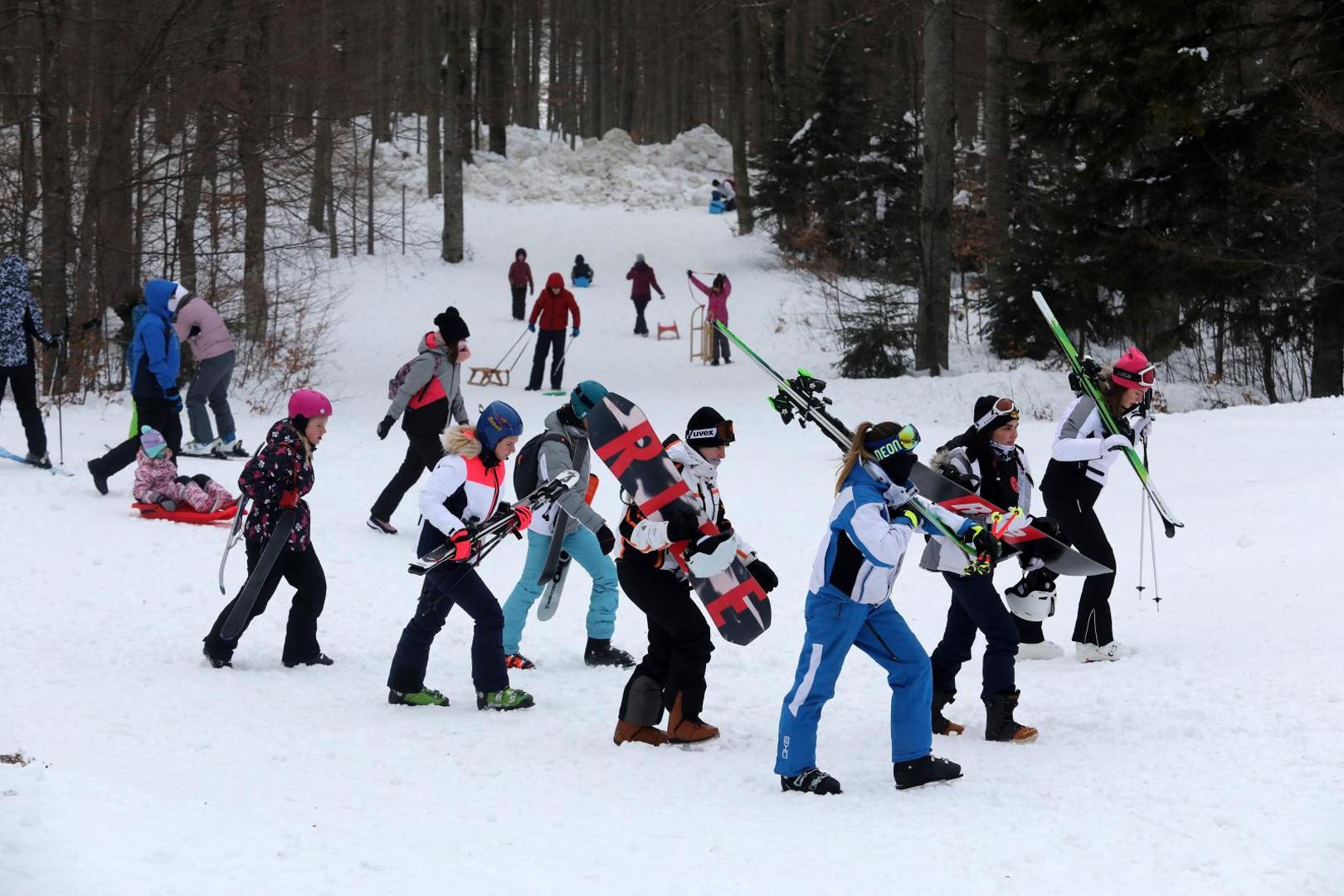 16.01.2021., Platak - Skijaliste Platak prepuno skijasa iz cijele Hrvatske. 
Photo: Goran Kovacic/PIXSELL