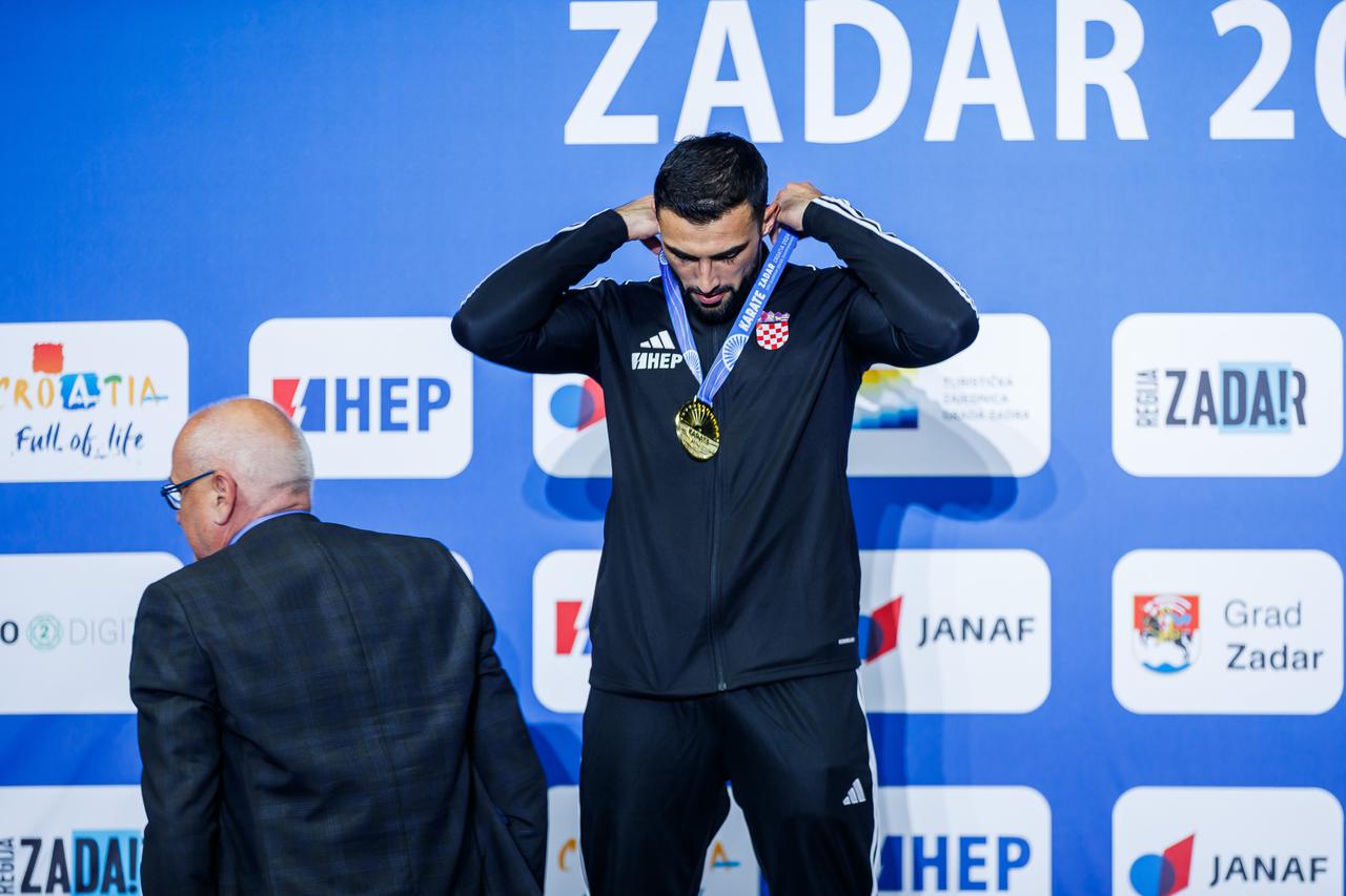 Zadar: Anđelo Kvesić osvojio je zlatnu medalju na Senior Championship Karate 2024. 