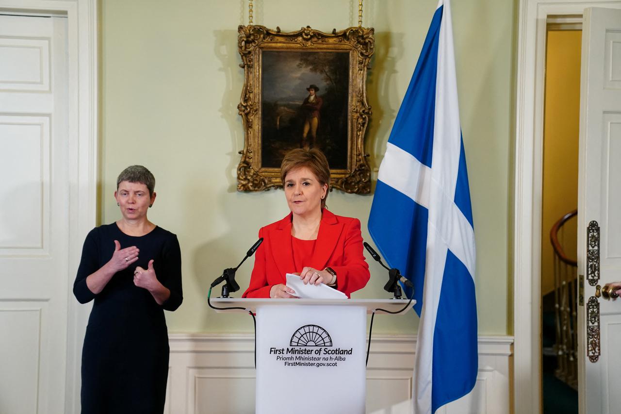 Scotland's Sturgeon to quit, will remain until a successor has been found