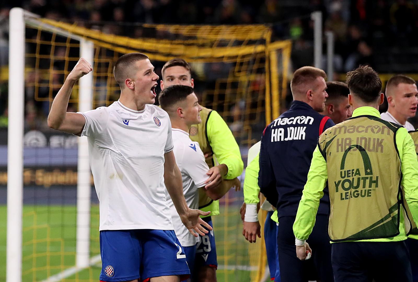 15.03.2023., stadion Signal Iduna Park, Dortmund, Njemacka - UEFA Liga prvaka mladih, cetvrtfinale, Borussia Dortmund - HNK Hajduk. Photo: Goran Stanzl/PIXSELL