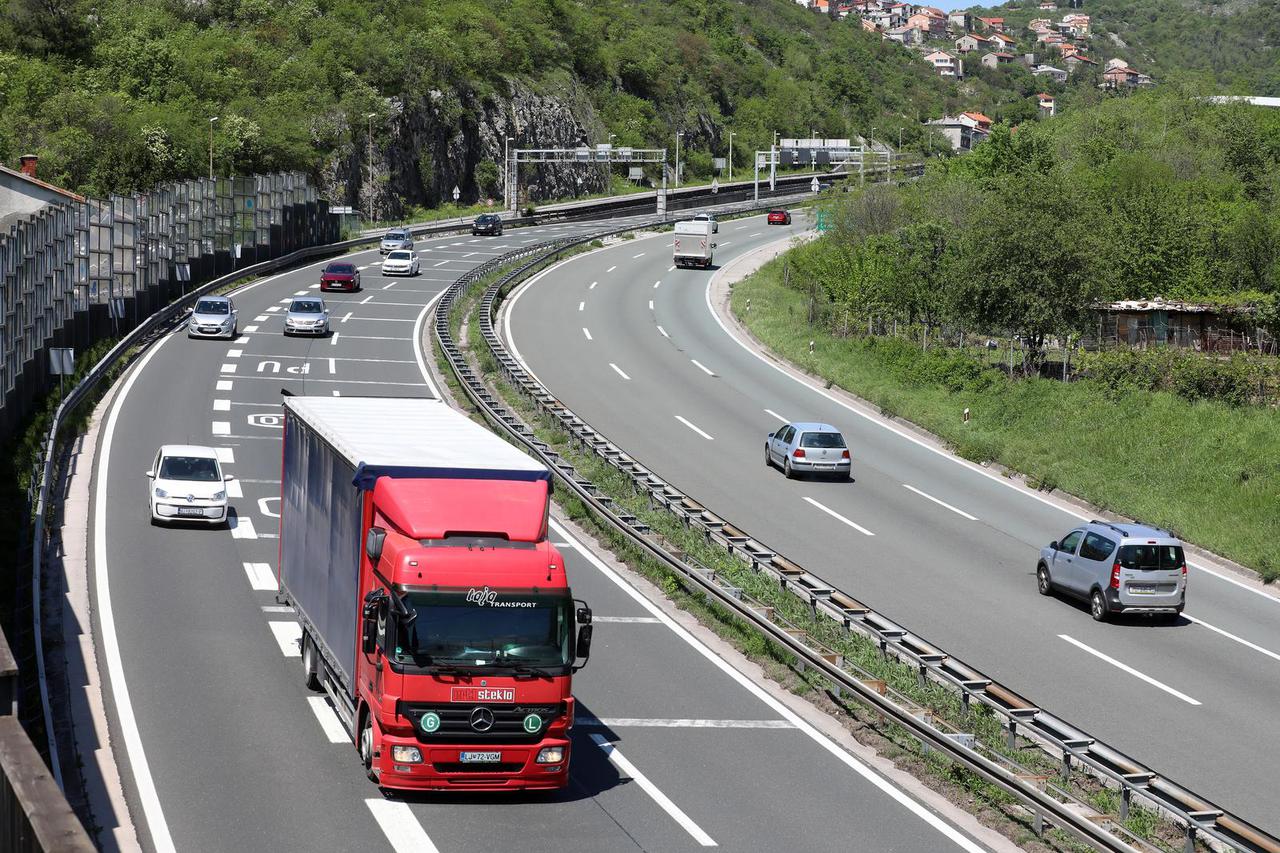 Autocesta A6 Rijeka - Zagreb prije spajanja s autocestom A7