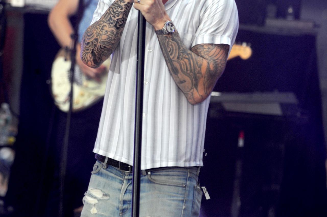 Adam Levine Performs on NBC Today Show - New YorkSinger Adam Levine of Maroon 5 performs on NBC's 'Today' at the NBC's Today Show in New York on September 1, 2014.Dennis Van Tine Photo: Press Association/PIXSELL