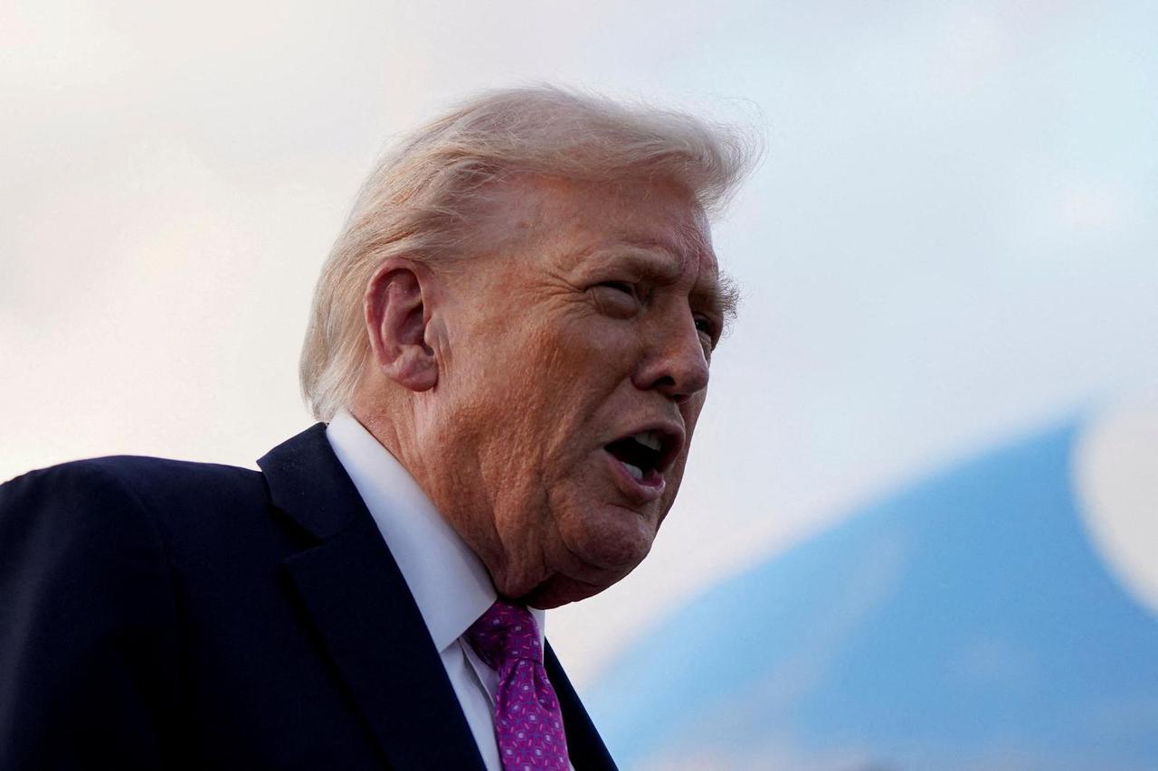 U.S. President Donald Trump arrives at Palm Beach International Airport, in West Palm Beach, Florida