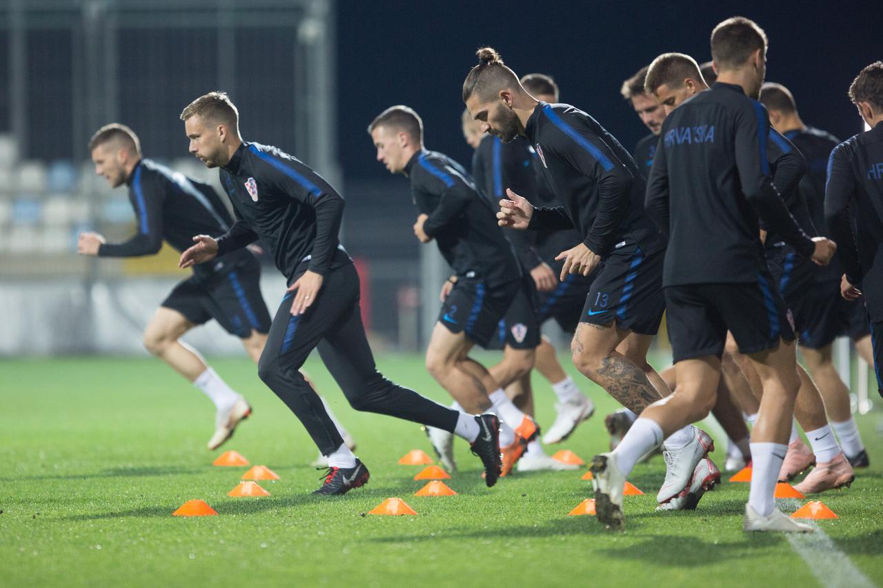 Rijeka: Trening hrvatske reprezentacije uoči prijateljske utakmice s Jordanom