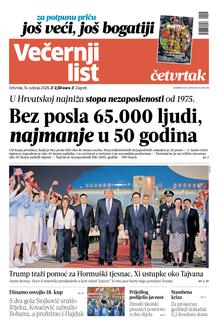 Večernji list naslovnica