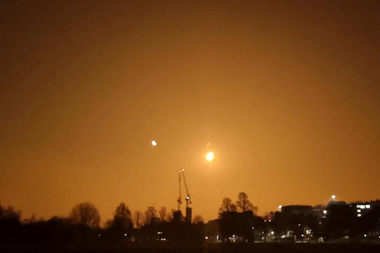 A view of a small asteroid passing through Earth's atmosphere in Brighton